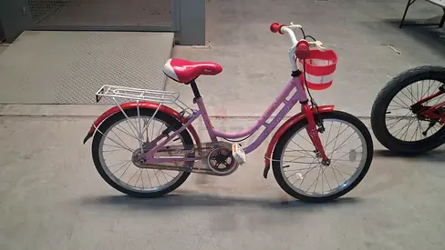 New Kids Pink 20-inch Bike with Basket and Rear Rack