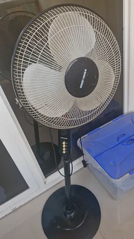 Used Black Standing Pedestal Fan - Good Working Condition