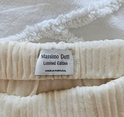 Ecru Massimo Dutti Midi Skirt - EU Size 38