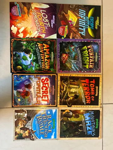 Set of 8 Math Quest / Funbrain Adventure Childrens Chapter Books