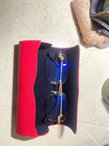 Cartier Rimless Gold Frame Sunglasses