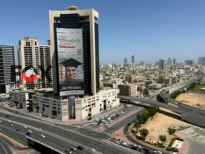 Luxury furnished 1BR apartment for annual rent in City Tower Ajman with open view overlooking Ruler