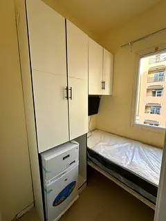 Available single partition with smart tv and fridge in warqaa 1  Full time cleaning