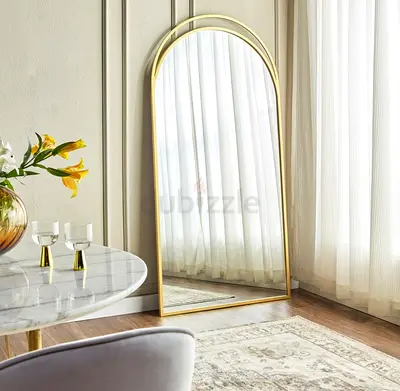 Mirror Floor Standing Gold