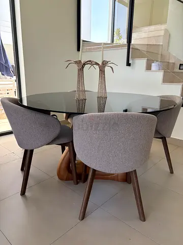 Round Glass Dining Table for Sale!