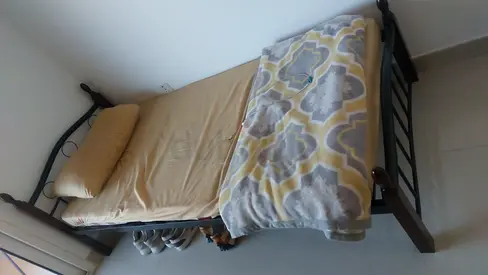 Single wooden frame bed - good condition