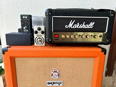 Marshall DSL1 Tube Amp Rig w/ Orange Cab  MXR Pedals