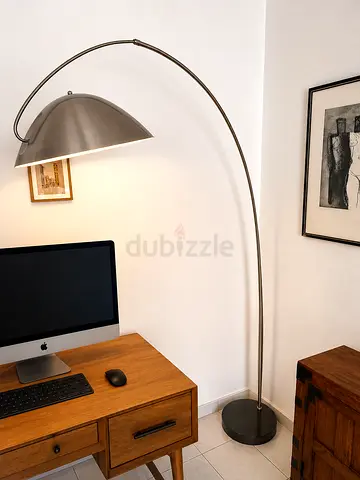 Luxury Arc Floor Lamp with Marble Base