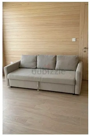 Light grey 3-seater sofa / sofa bed with storage - good condition