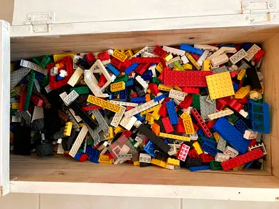 BIG Mixed LEGO and Bionicles Set (With Wooden Chest)