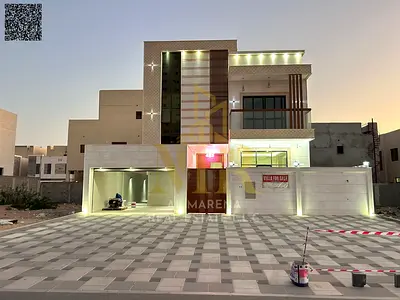 A villa with all electricity and water fees included, on the main street, ready to move in, in the most prestigious areas of Ajman. Freehold ownership