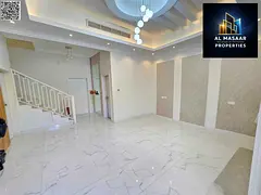 3 master bedrooms with a living room, majlis, and large yard. Water, electricity, and air conditioni