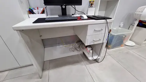 White Office Desk with Drawers - Good Condition