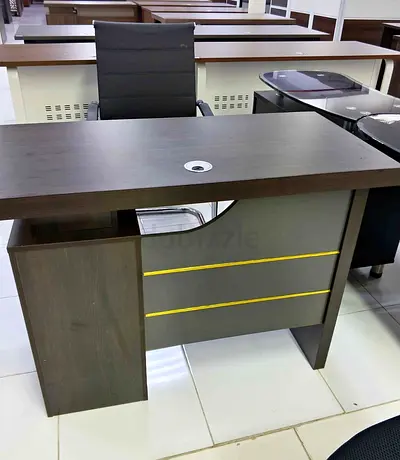 Simple Dark Wood Office Desk