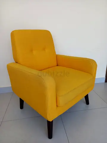 Mustard Yellow Mid-Century Modern Accent Armchair - Good Condition