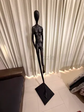Tall Abstract Bronze-Style Standing Sculpture