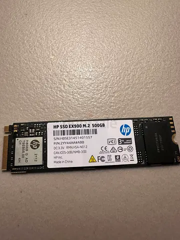 high speed HP EX900 500GB M.2 NVMe SSD for gaming PC/Laptops