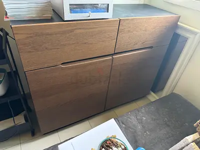 IKEA KLACKENÄS Sideboard  Storage Cabinet in Dark Oak Finish
