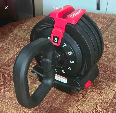 Adjustable SelectTech-style Dumbbell Set (8-Level 1-12KG) - Great Condition