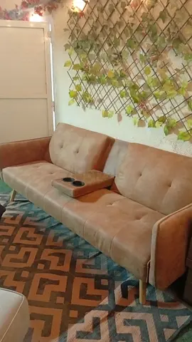 sofa 3 seats with cupholder armrest