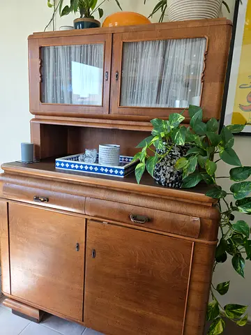 Solid Wood Sideboard / Display Cabinet - Good Condition