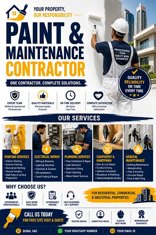 Professional Paint  Maintenance Contractor in Dubai