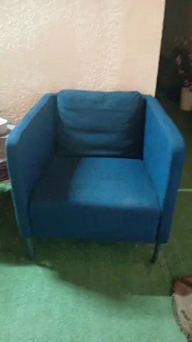 Blue Armchair Single Seat in Good Condition