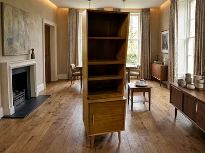 West elm Mid-Century Narrow Bookcase w/ Closed Storage (20.5)