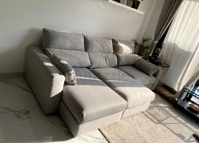 Excellent condition Ikea Eskilstuna I shape sofa bed with storage
