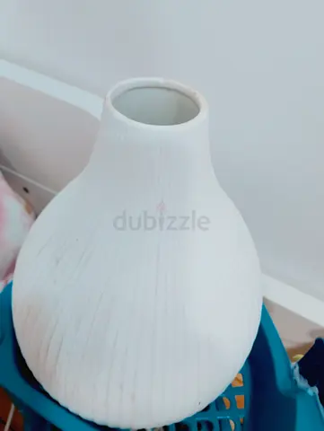White Ceramic Decorative Vase - Large
