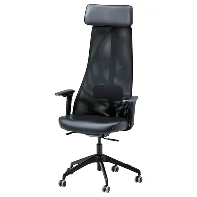 Ergonomic High-Back Mesh Office Chair with Headrest (Black)