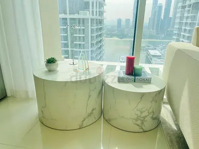 2 Elegant Coffee Tables (Marble-look)