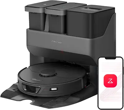 roborock S7 Max Ultra Robotic Vacuum Cleaner with Auto Mop Washing 5500Pa Suction, Black