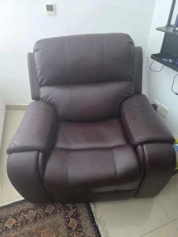 Dark Brown Leather Recliner Armchair - Comfortable Single Seater