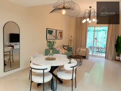 Furnished 1BR Apartment | Balcony & Community View | Magnolia 2, JVC