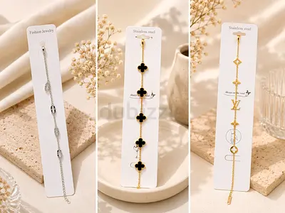 Set of 3 Fashion Bracelets — Silver  Gold Tone, Floral and Designer-Inspired