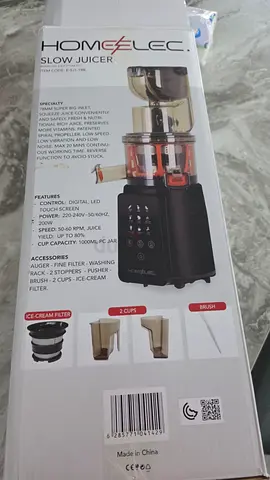 HomeElec Slow Juicer - Cold Press Slow Extractor (Like New)