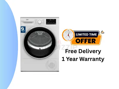Beko Condenser Tumble Dryer 9 kg – AquaWave Sensor Drying  15 Programmes DC9W