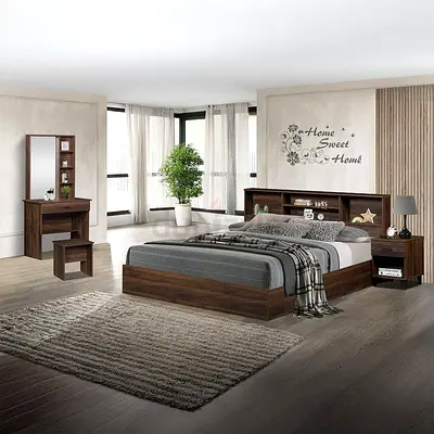 Complete Wooden Bedroom Set with mattress