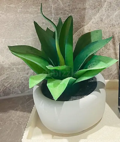 Small Artificial Plant with Ceramic Pot