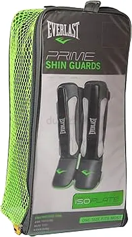 Everlast Prime MMA Shin Guards (Grey/Green)