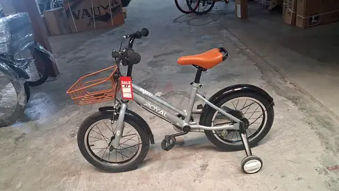 Childrens 16-inch Bike with Training Wheels - Good Condition