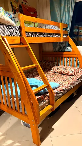 Solid Wood Bunk Bed with mattress - Good Condition