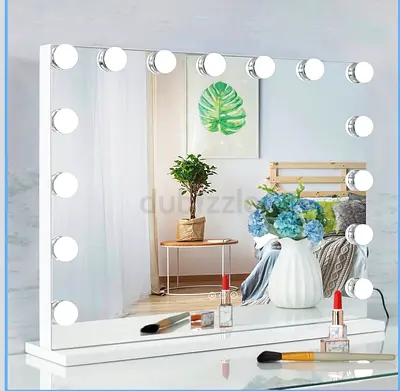 LED Lighted Vanity Mirror with Hollywood Bulbs - 58cm x 46cm