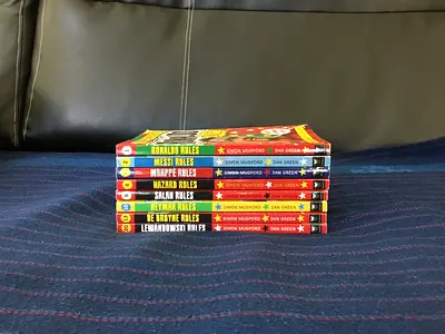 8 FOOTBALL SUPERSTARS BOOKS