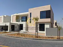 Luxury villa for sale in Nasma (Al-Raqiba) project, corner villa directly overlooking the garden