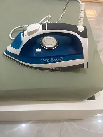 Steam Iron in Good Working Condition - Blue/White