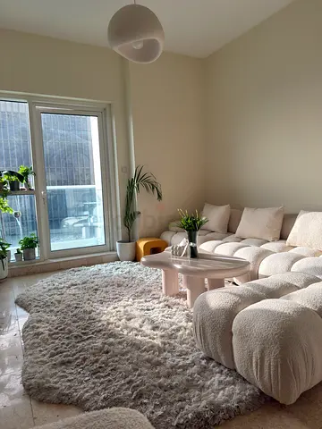 Bouclé Curved Sofa
