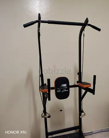 Multi-Function Home Gym Tower with Lat Pull, Dip Station and Resistance Cables