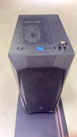 Gaming Desktop PC Tower - Mid ATX Case with Front Mesh and Top I/O